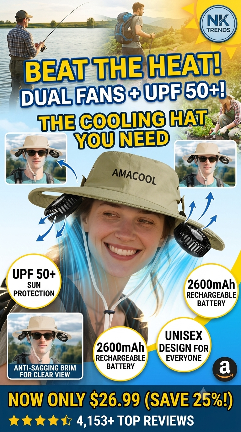 AMACOOL Bucket Hat Fan: The Ultimate Hands-Free Summer Cooling Gadget