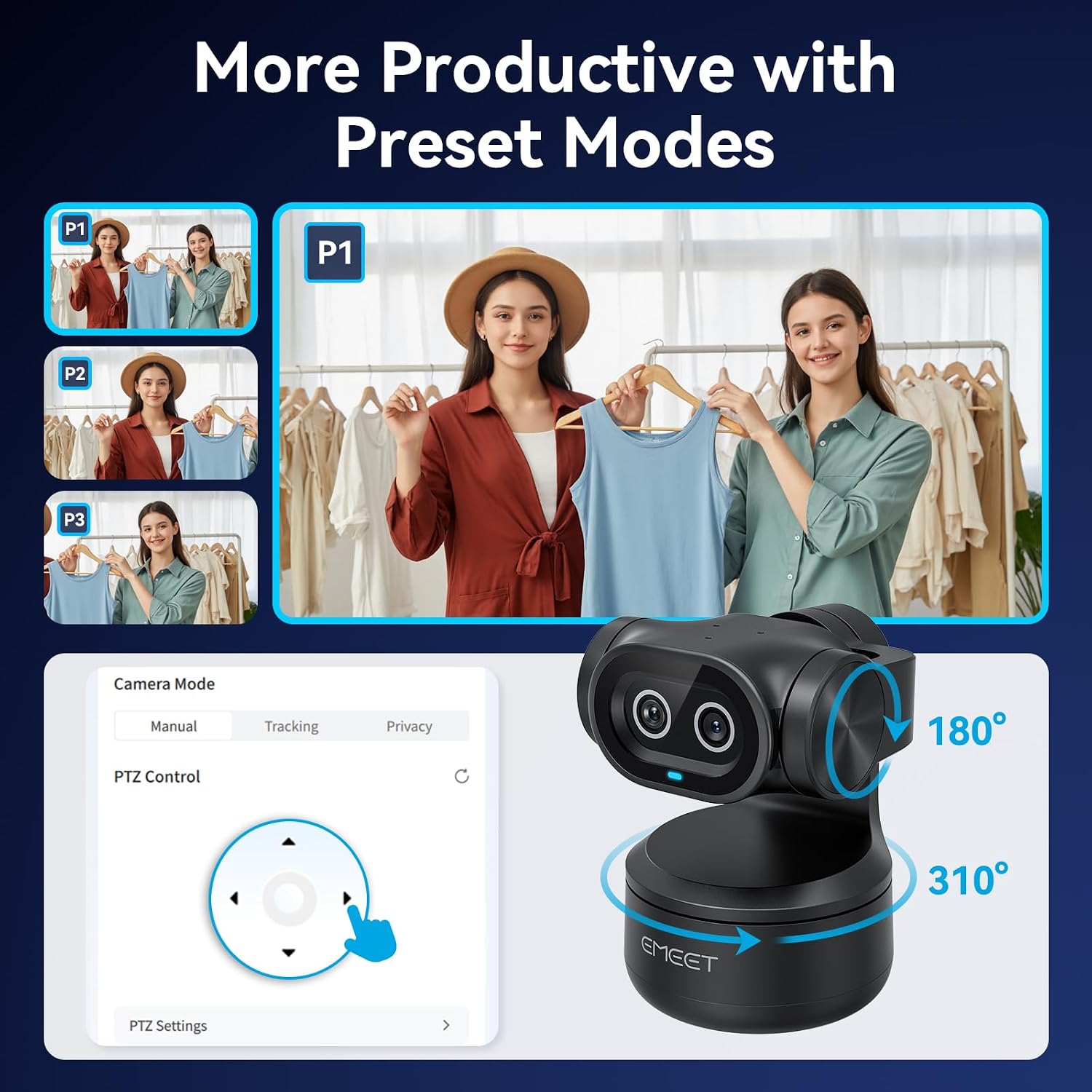 EMEET PIXY Dual-Camera AI-Powered PTZ 4K Webcam | NK Trends — image 4