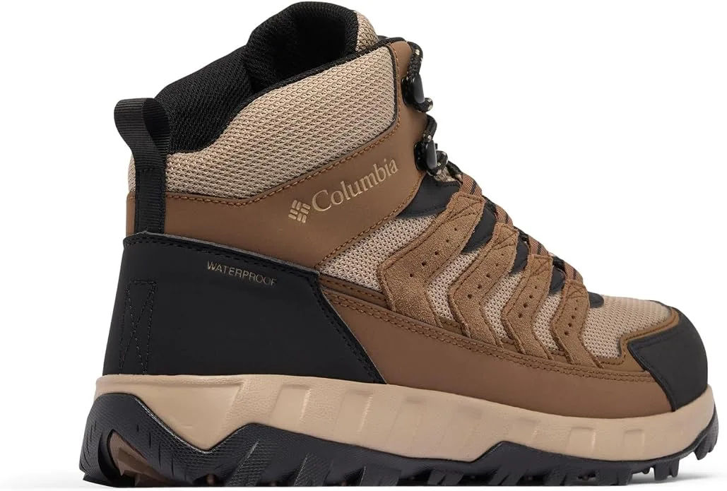 Columbia Men's Strata Trail Mid Waterproof Hiking Boots (Dark Brown/Khaki II) — image 6