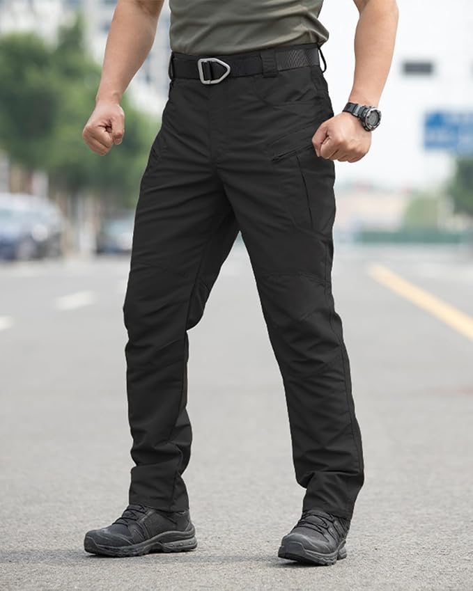 Men's Stretch Tactical Cargo Pants – Waterproof Ripstop Hiking & Work Pants — image 3