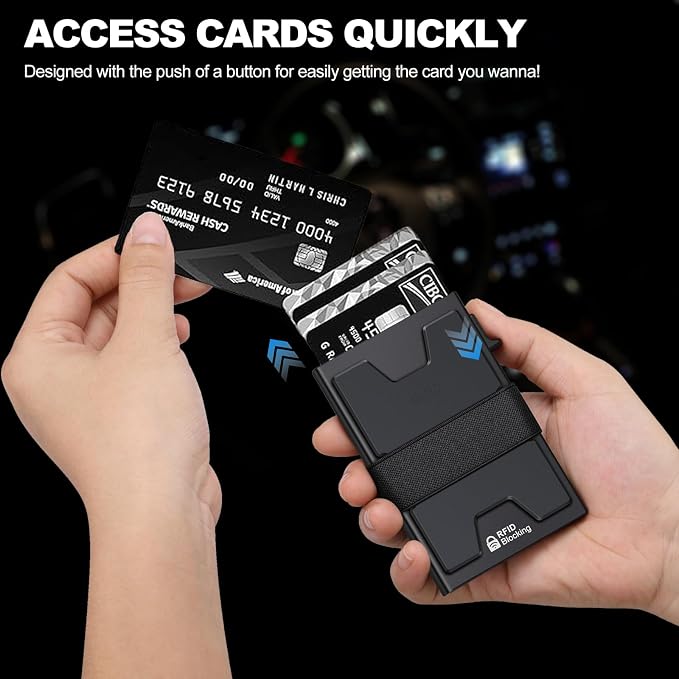 SEMORID RFID Blocking Slim Metal Pop-Up Wallet for Men | NK Trends — image 3