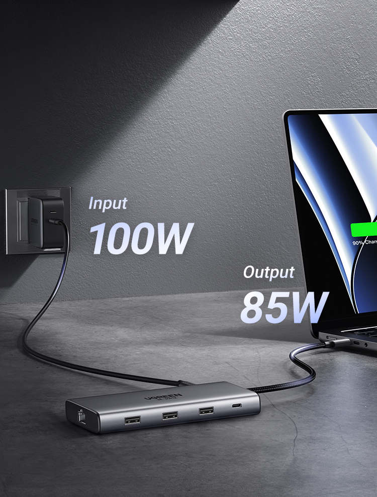 UGREEN 6-in-1 USB-C Hub 10Gbps with 4K 60Hz HDMI and 100W PD — image 3
