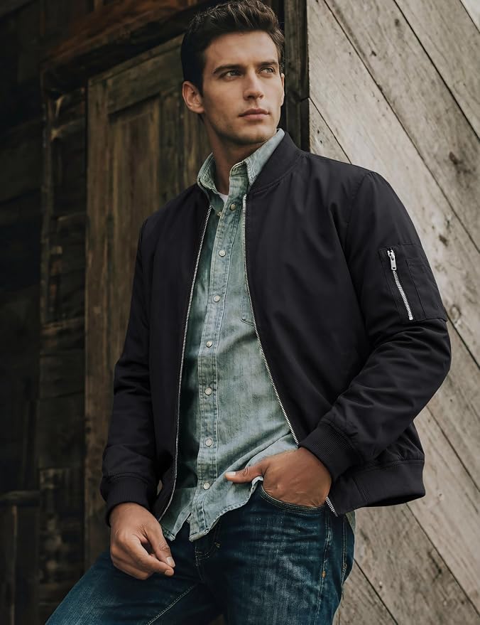 TACVASEN Men's Lightweight Casual Bomber Jacket & Windbreaker | NK Trends — image 2