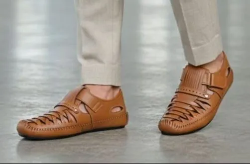 Premium Men's Leather Sandals | Comfortable Breathable Summer Shoes — image 2