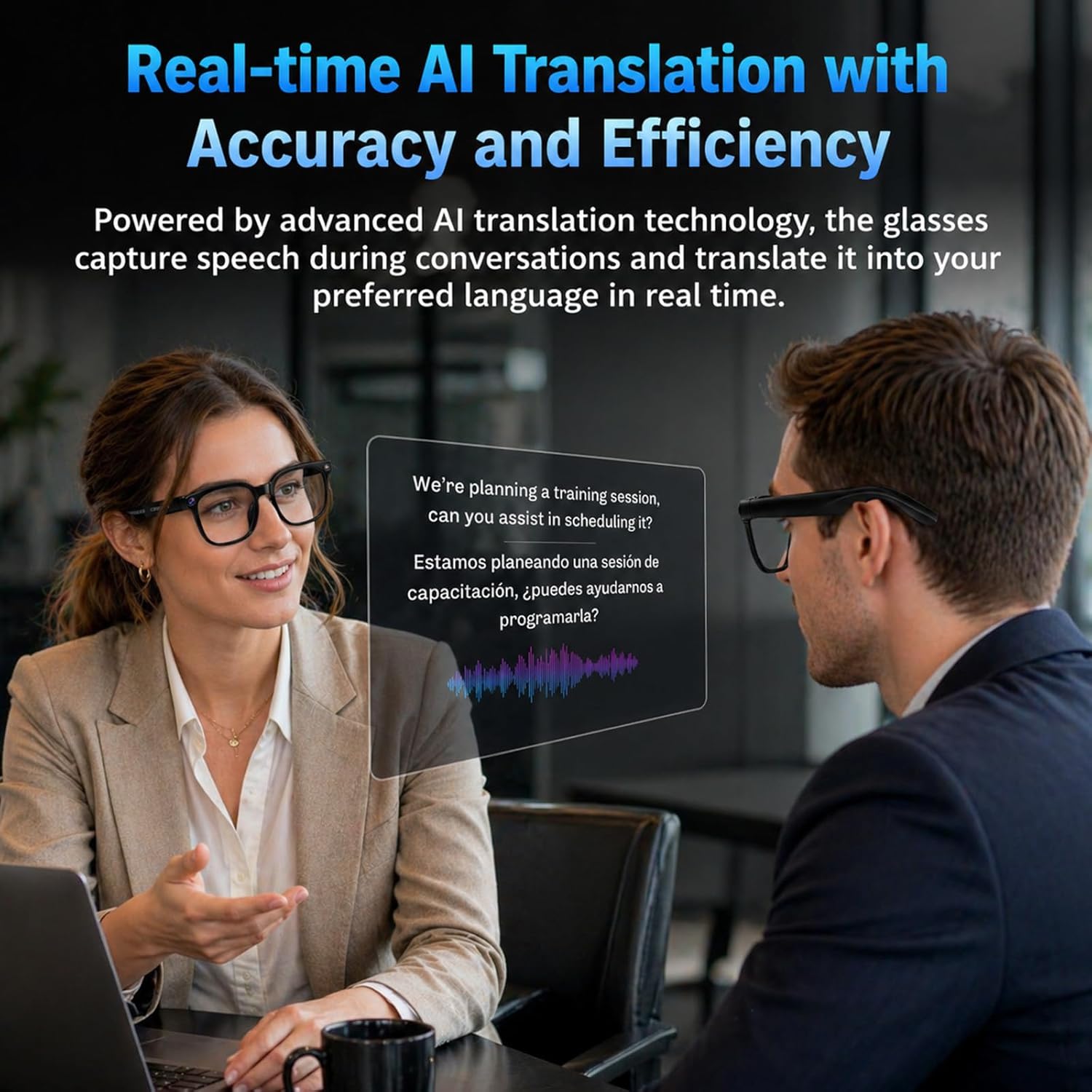 Plunthorn AI Smart Glasses with 4K Camera, Real-Time Translation & ChatGPT Assistant | NK Trends — image 4