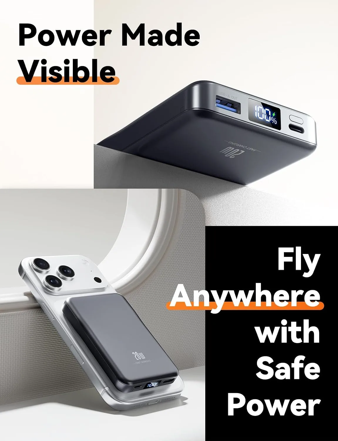 Aobbow 10000mAh Magnetic Wireless Power Bank with 20W USB-C Fast Charging — image 6