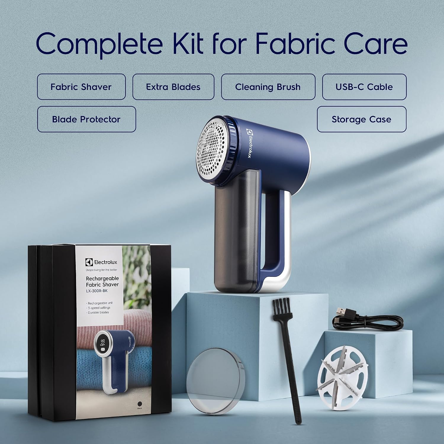 Electrolux Rechargeable Fabric Shaver & Lint Remover (Blue) | NK Trends — image 6