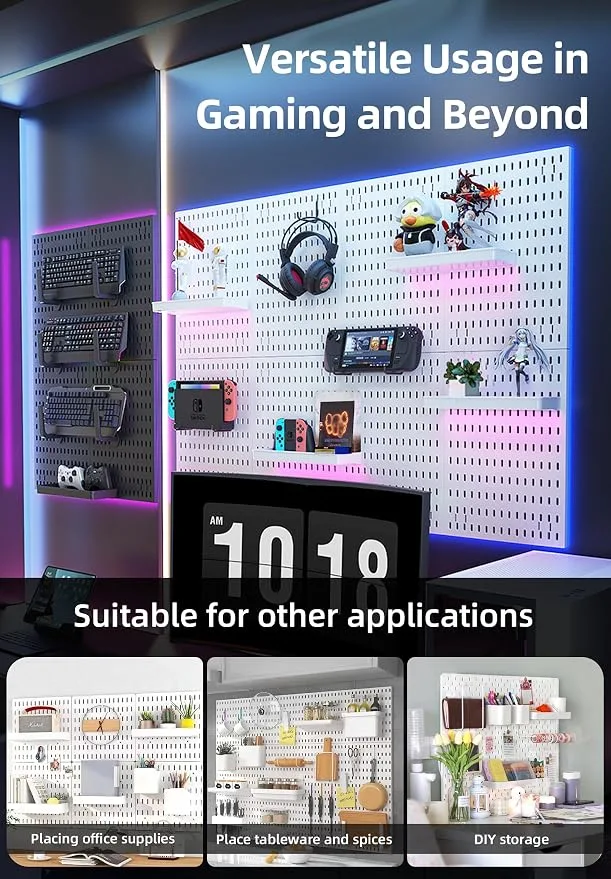 Zestify Pegboard Wall Organizer Kit - Modular Storage System with Hooks & Baskets (Black) — image 5