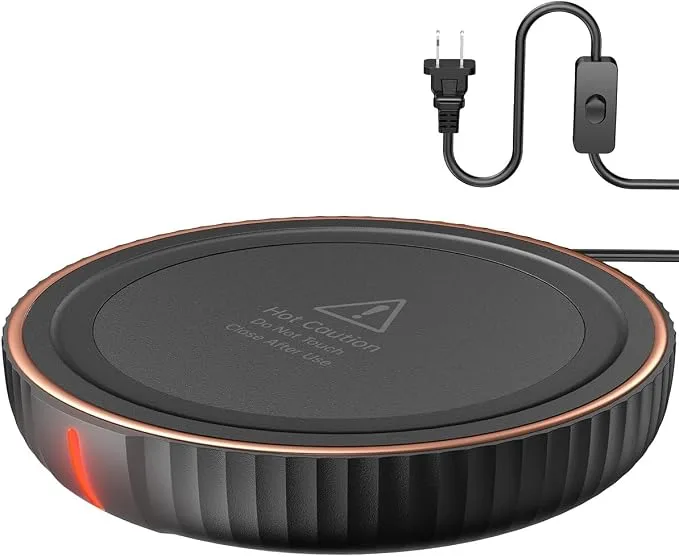HouseGem Large Candle Warmer Plate & Coffee Cup Mug Warmer (Black) — image 1