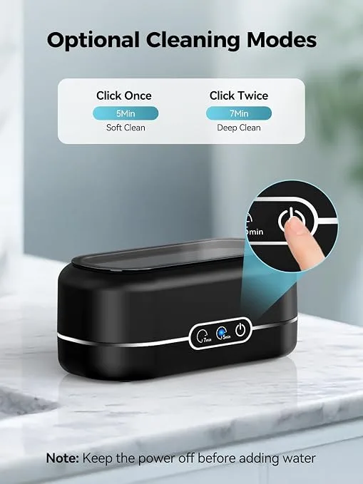 Miorcols 48KHz Ultrasonic Jewelry Cleaner Machine (Matte Black) — image 4
