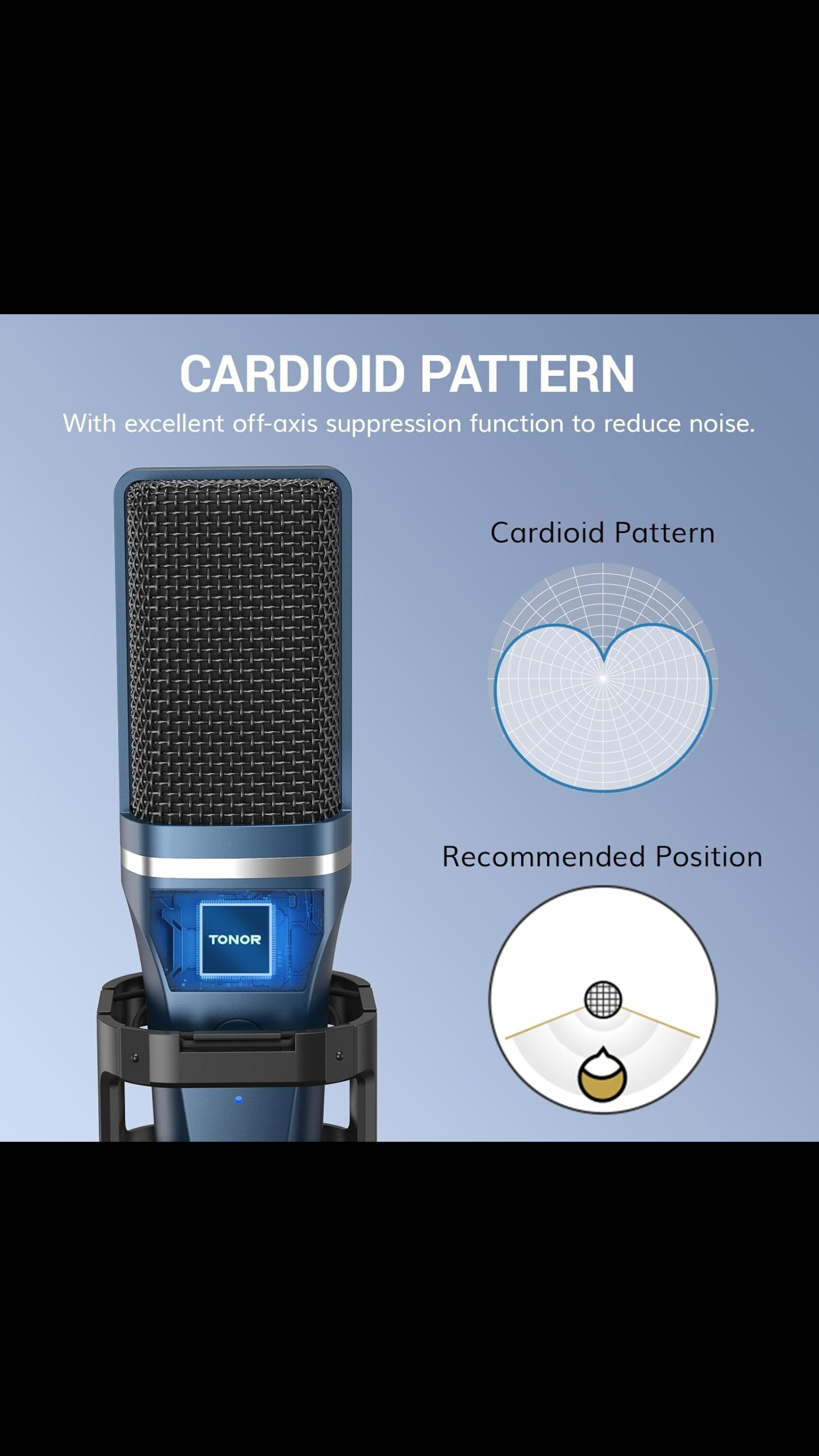 TONOR TC-777 USB Condenser Podcast Microphone with Tripod Stand & Pop Filter | NK Trends — image 3