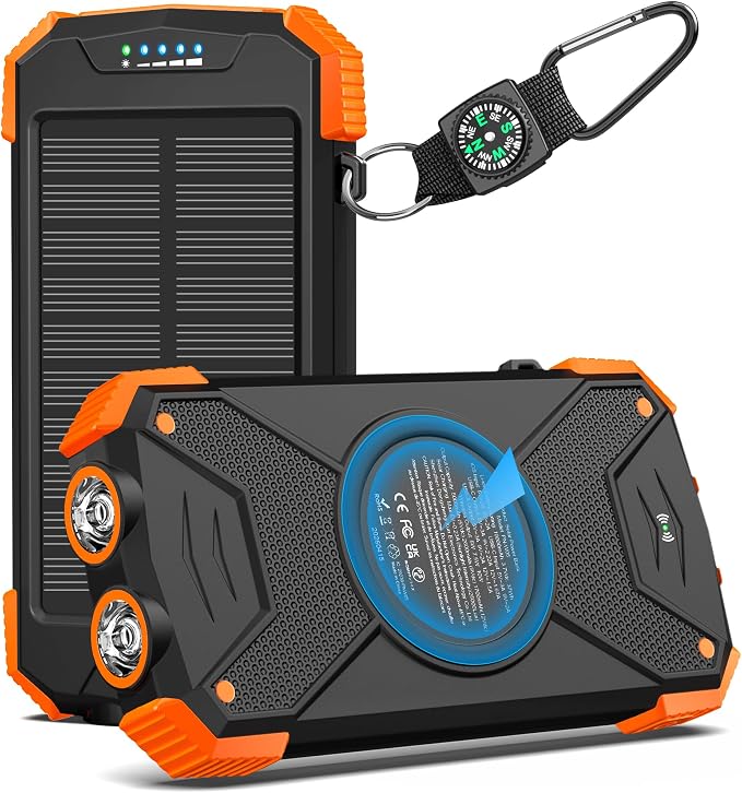 BLAVOR Solar Power Bank 10,000mAh – 20W USB-C Wireless Portable Charger — image 1