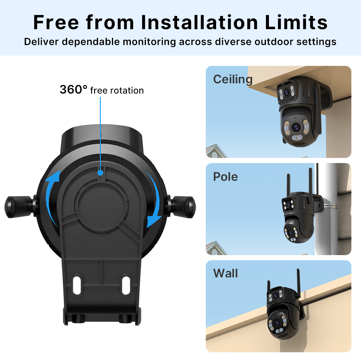 4K 8MP Dual Lens PTZ WiFi Outdoor Security Camera with AI Auto Tracking — image 3