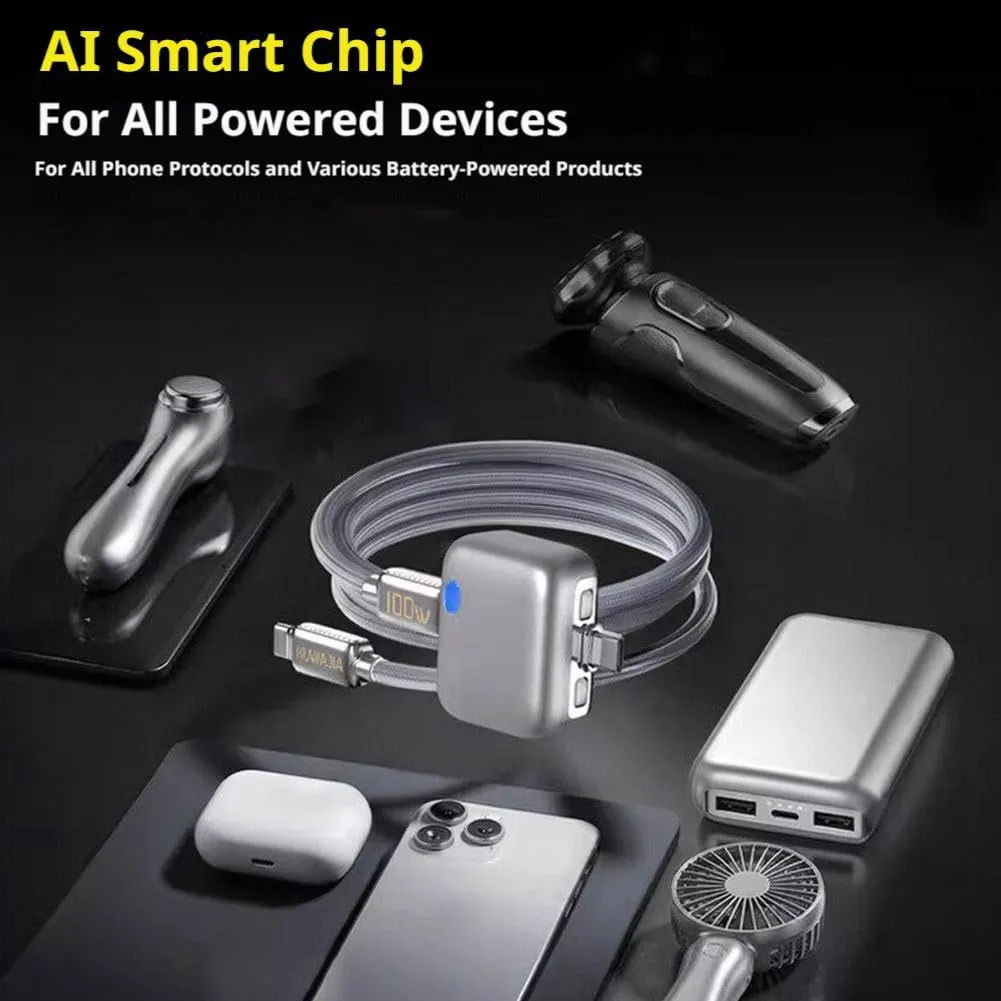 140W Smart Auto Stop Charging Adapter | AI Full Charge Auto Cut USB & Type-C Charger | NK TRENDS Tech Gadgets — image 2
