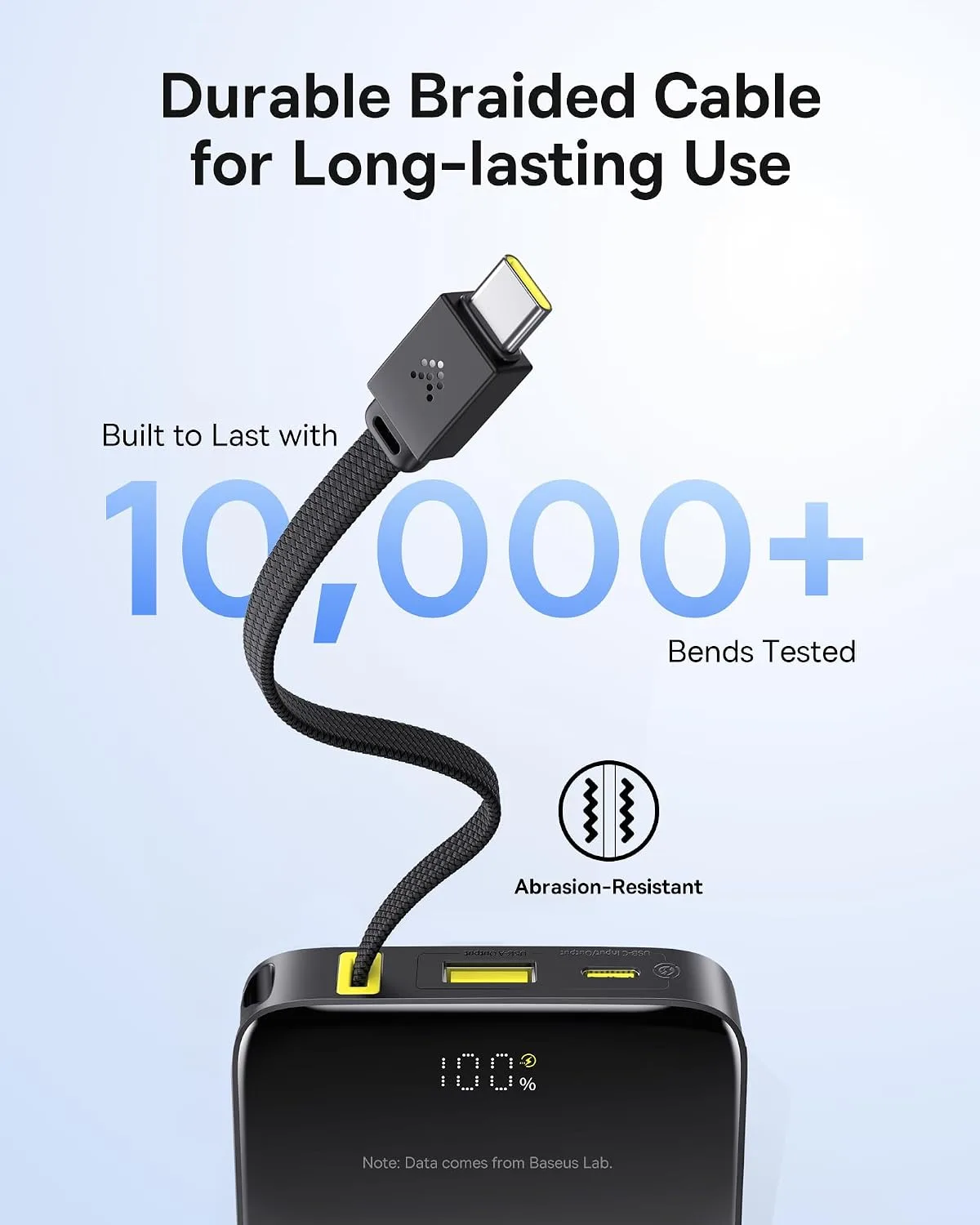 Baseus 10000mAh 22.5W Fast Charging Power Bank with Built-in USB-C Cable — image 5