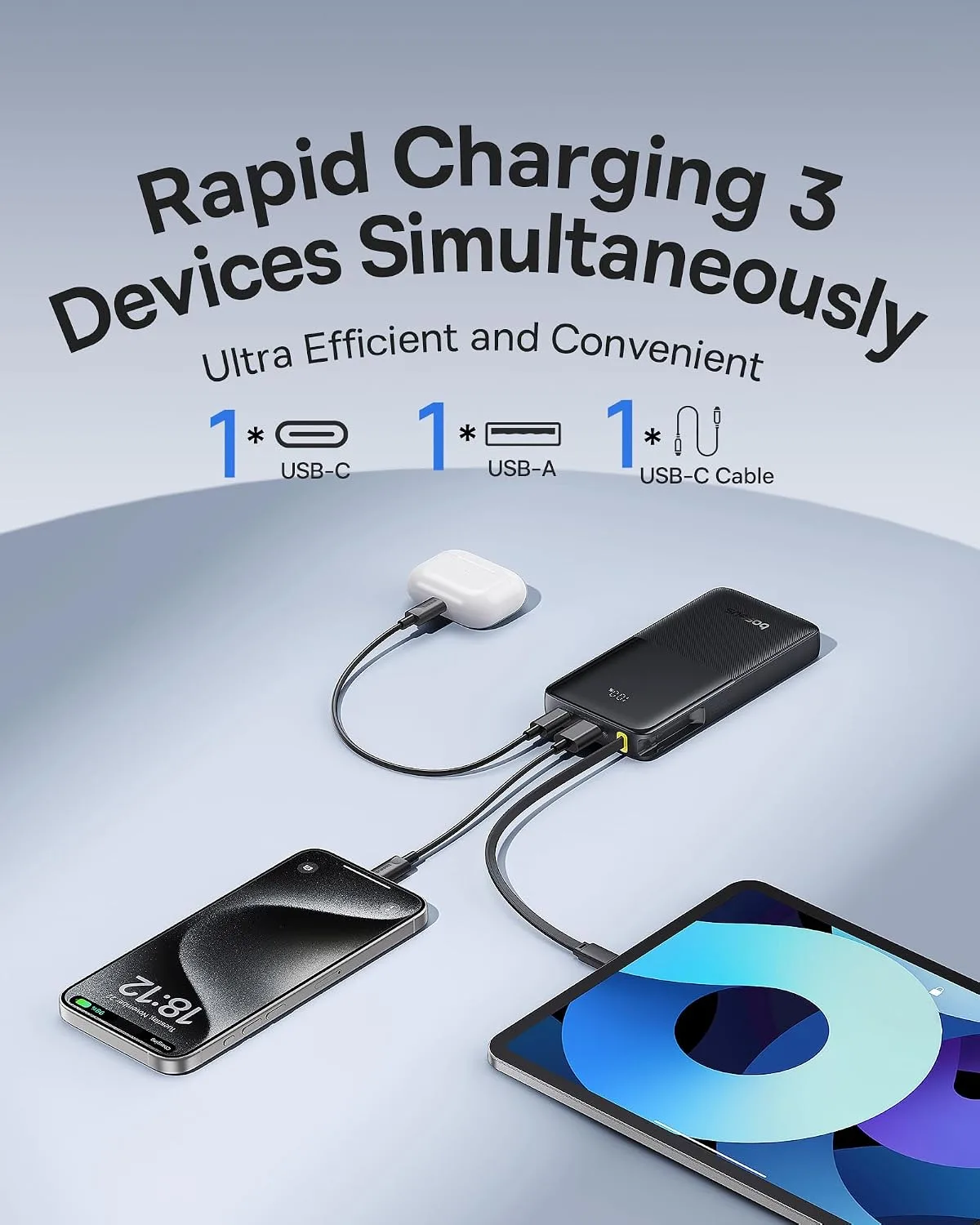 Baseus 10000mAh 22.5W Fast Charging Power Bank with Built-in USB-C Cable — image 4