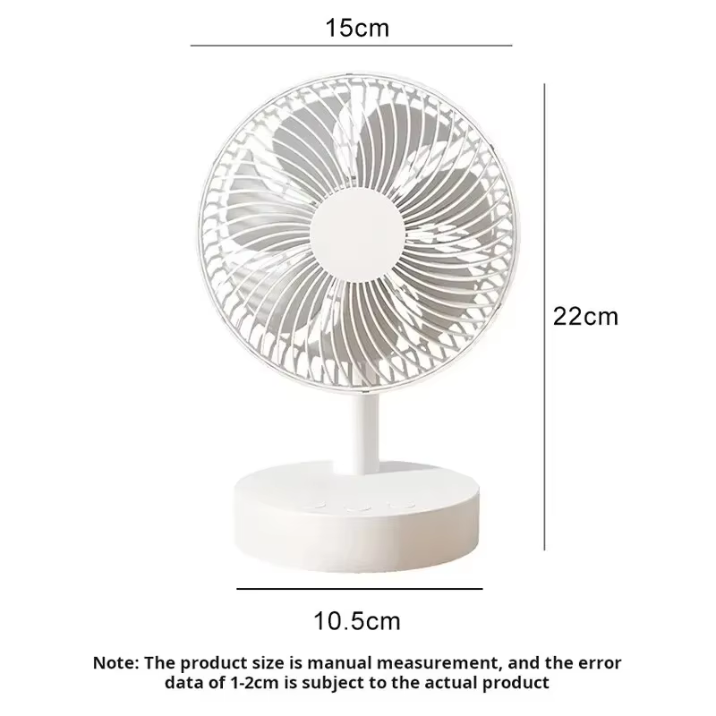 Youpin Portable Rechargeable Desktop Fan - 4-Speed Adjustable Mute Desk Fan — image 3