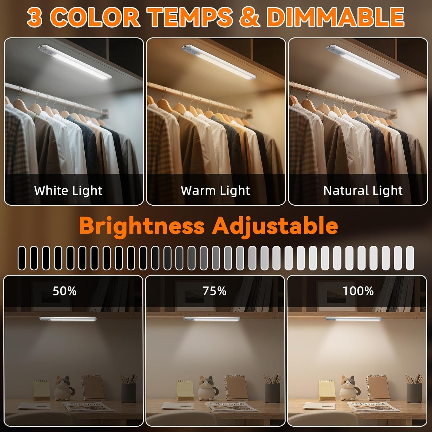 ZioeYiue Wireless Under Cabinet Motion Sensor LED Lights 3-Pack (Silver) | NK Trends — image 3