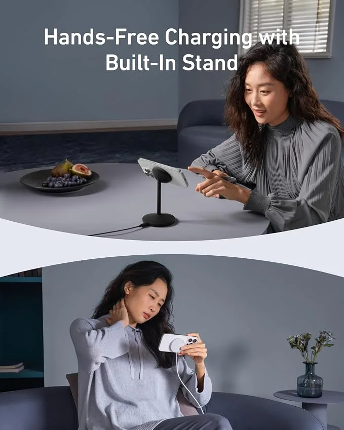 Anker MagGo Qi2 15W 360-Degree Wireless Charger & Magnetic Phone Stand — image 4