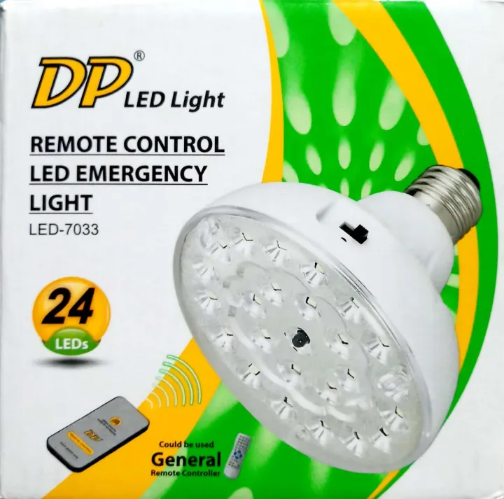 DP Remote Control LED Rechargeable Bulb DP-7033 E27 | Emergency Rechargeable Light | NK Trends Pakistan — image 1
