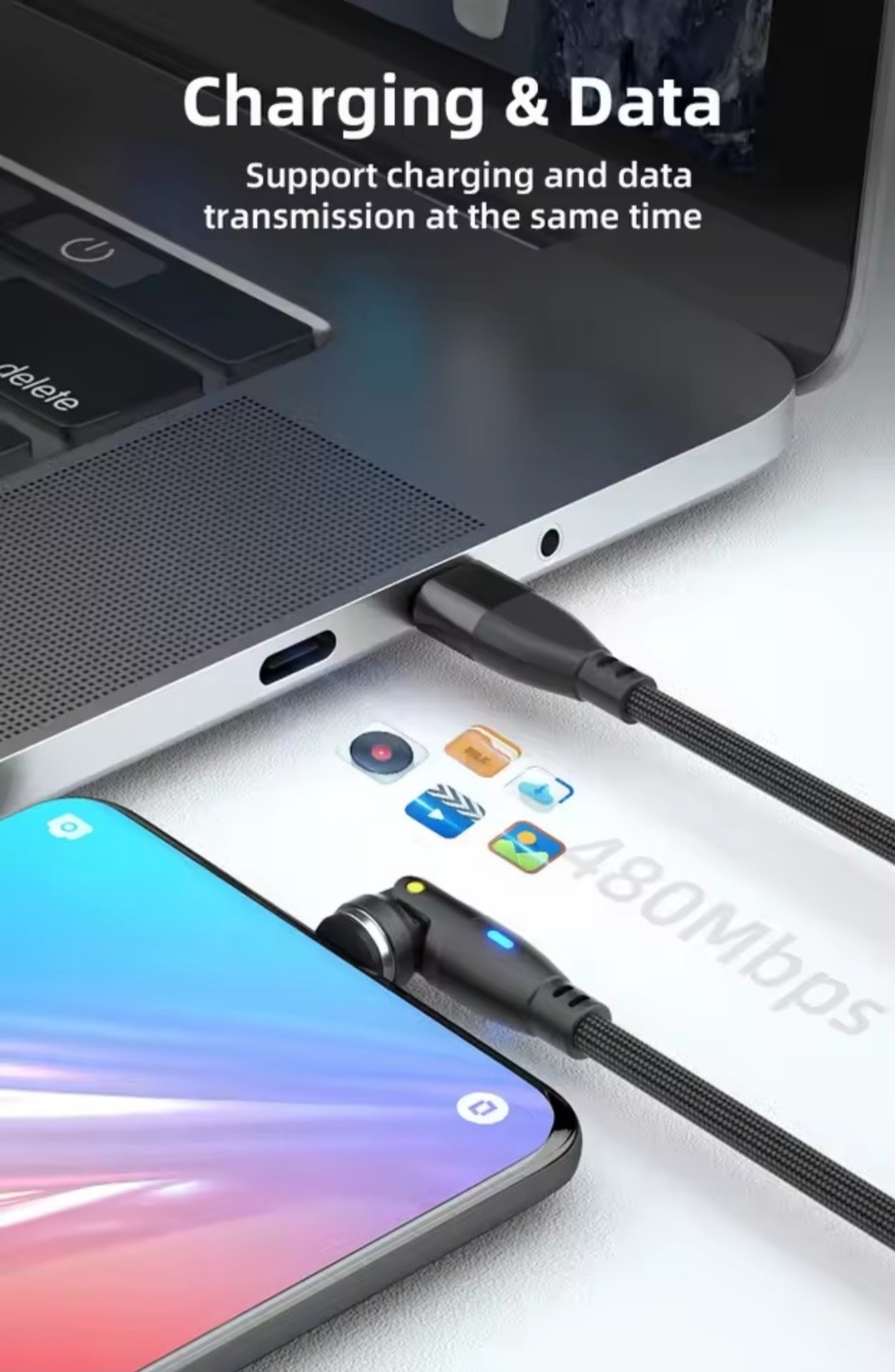 AUFU 100W Magnetic USB Type C Cable 5A Fast Charging Wire | NK Trends — image 3
