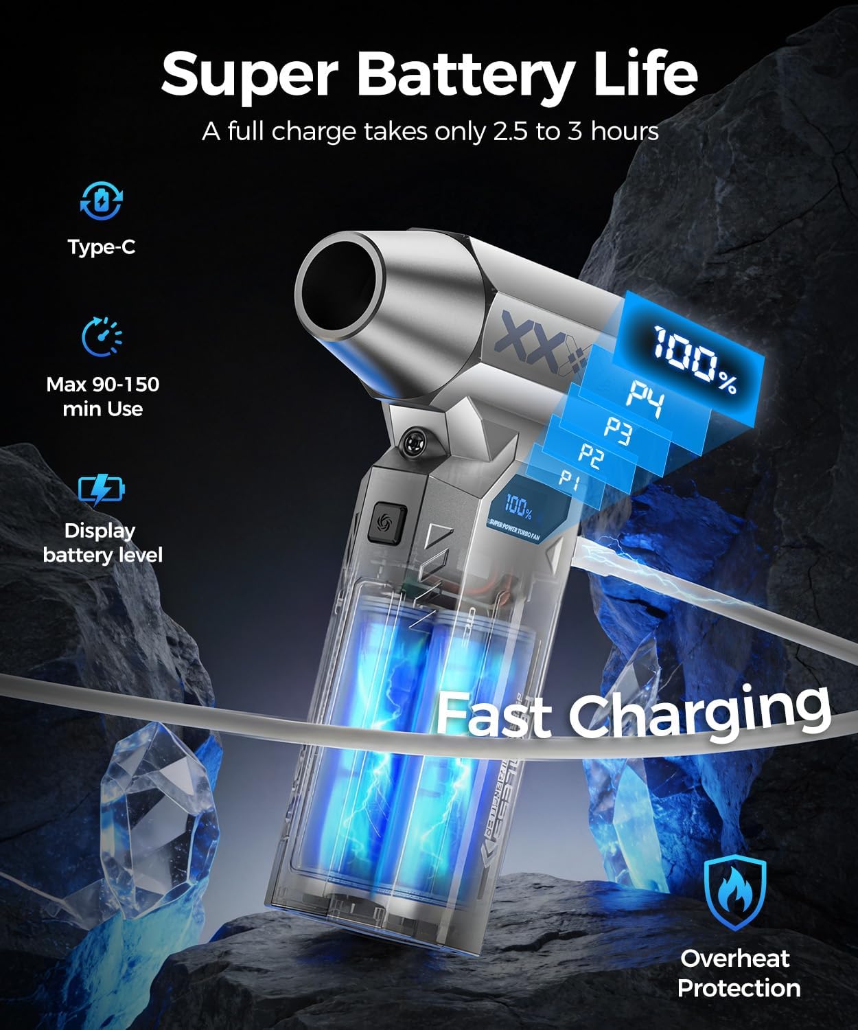 MiaEpic 280,000 RPM Super Powerful Electric Air Duster (Grey) | NK Trends — image 6