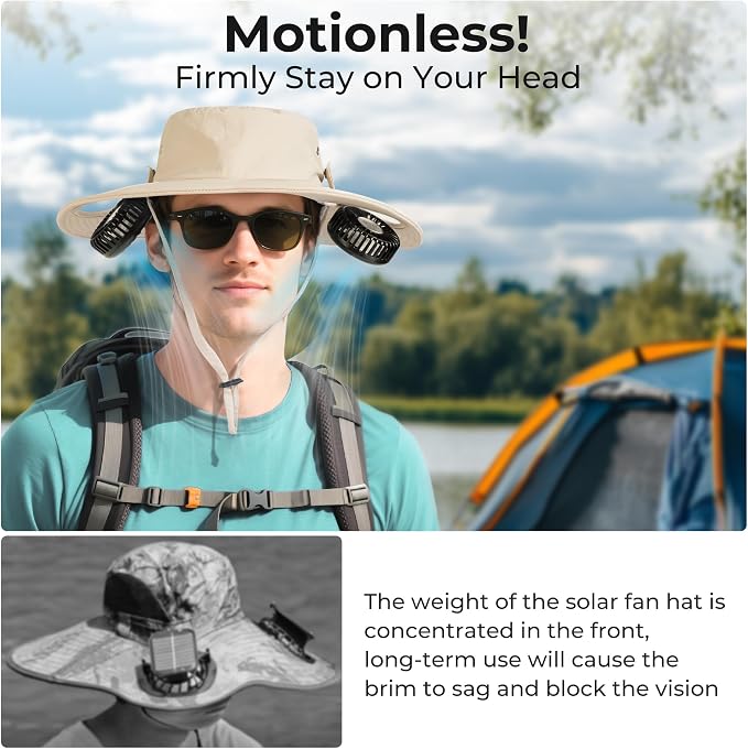 AMACOOL Bucket Hat Fan with Detachable Neck Fan, UPF 50+ Sun Protection | NK Trends — image 5