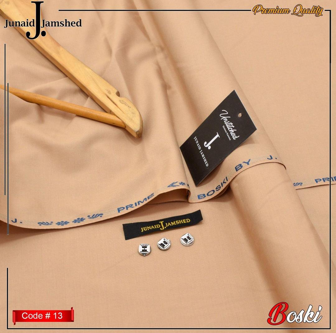Premium Men's Unstitched Wash & Wear Suit Peach 4 Meter | Summer Collection | 8 Buttons, Brand Tag & Bag پریمیم مردانہ و — image 2