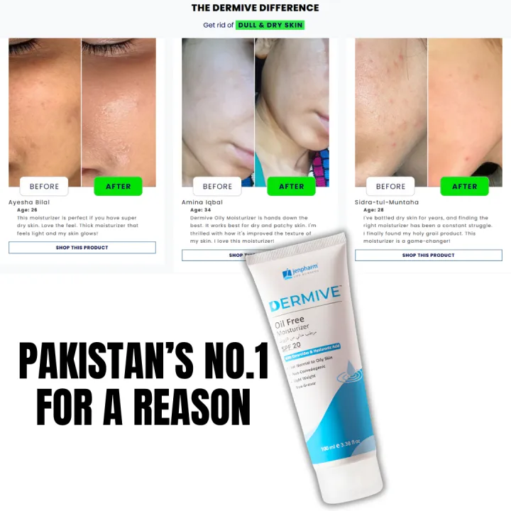 Jenpharm Dermive Oil Free Moisturizer 100ml | Original Price Rs. 1,098 - Sale Price Rs. 846 | NK Trends — image 4