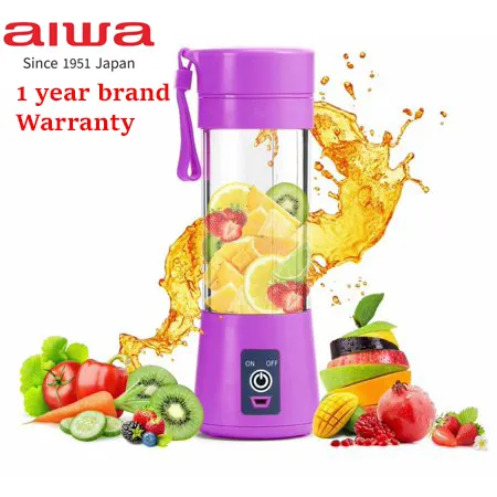 Aiwa USB Rechargeable Portable Juicer Blender 380ml | Mini Fruit Mixer Bottle Pakistan — image 5