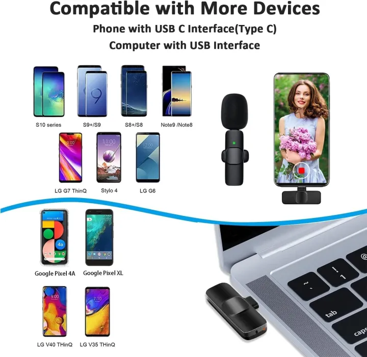 K8 Wireless Mini Microphone Type-C | Plug & Play Mic for YouTube, TikTok & Vlogging — image 4
