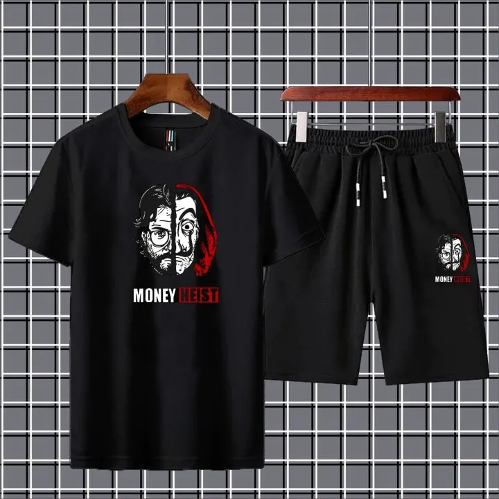 Pack of 3 Money Heist Men's Outfit | T-Shirt + Trouser + Shorts | Only Rs.923 — image 3