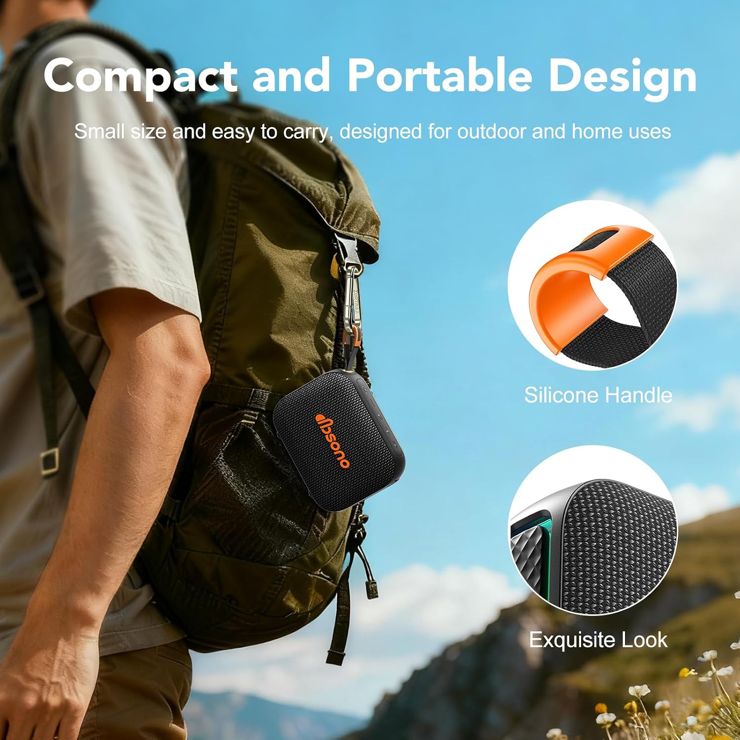 dbsono Portable Bluetooth Speaker with TWS Pairing & LED Lights (Black) | NK Trends — image 6