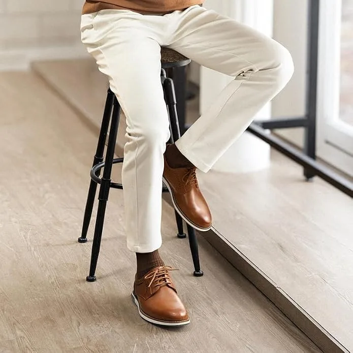 Bruno Marc Men's Casual Dress Sneaker Oxford Shoes (Brown) — image 2