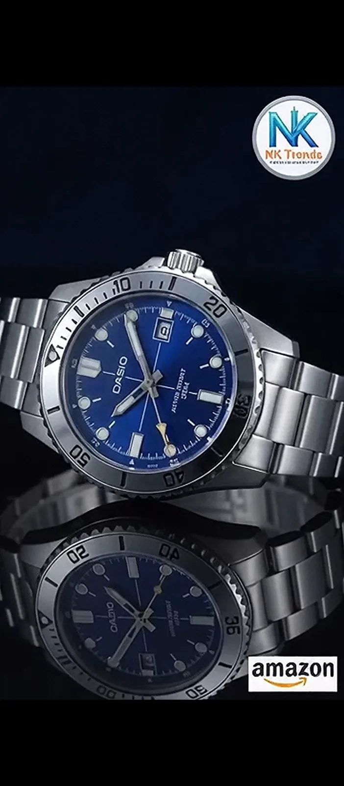 Casio MTP-VD01D-2EV Men's Enticer Stainless Steel Blue Dial Sporty Watch — image 5