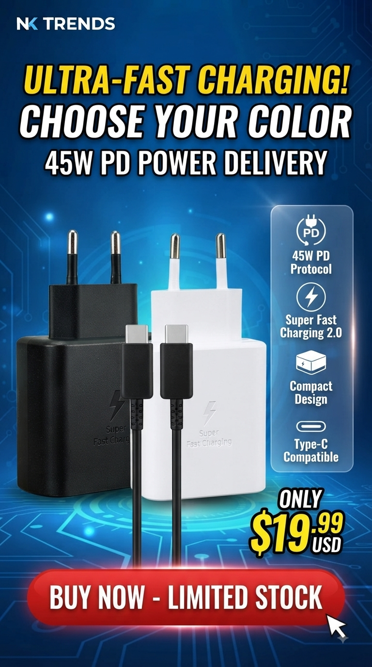 Original Samsung 45W Charger Type C EU Super Fast Charge Adapter | NK Trends — image 1