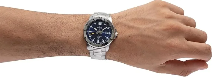 Casio MTP-VD01D-2EV Men's Enticer Stainless Steel Blue Dial Sporty Watch — image 2