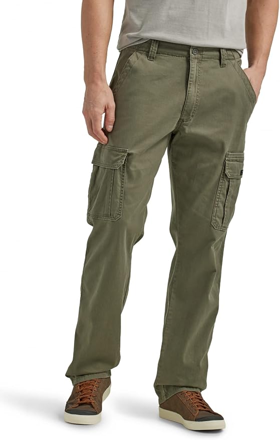 Wrangler Authentics Men’s Relaxed Fit Stretch Cargo Pant – Olive — image 4