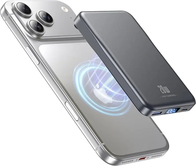 Aobbow 10000mAh Magnetic Wireless Power Bank with 20W USB-C Fast Charging — image 1