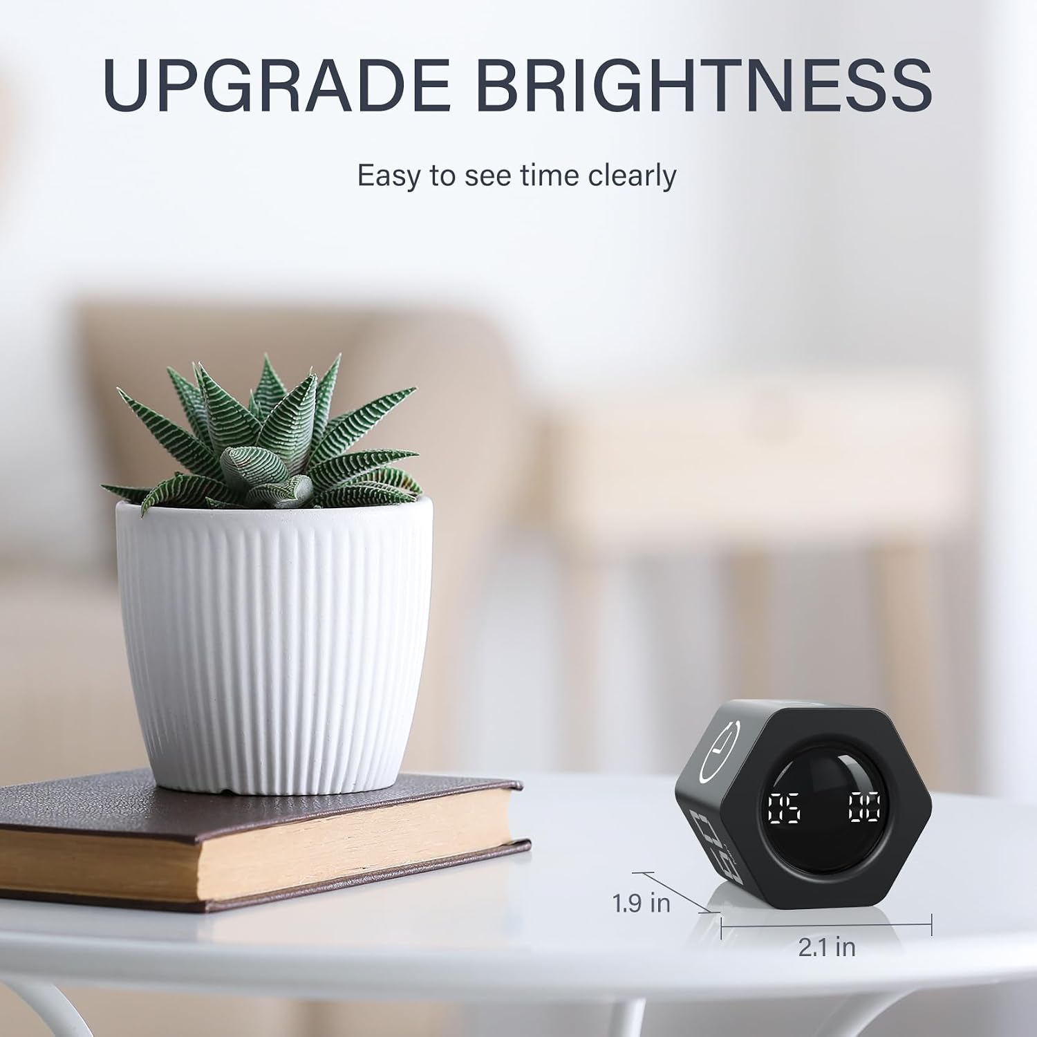 OORAII Hexagon Rotating Productivity Timer & Flip Stopwatch (Black) | NK Trends — image 6