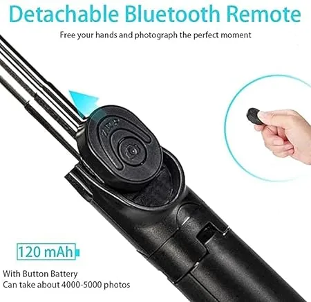 4-in-1 Wireless Selfie Stick & Tripod Stand with LED Light (170cm) — image 3