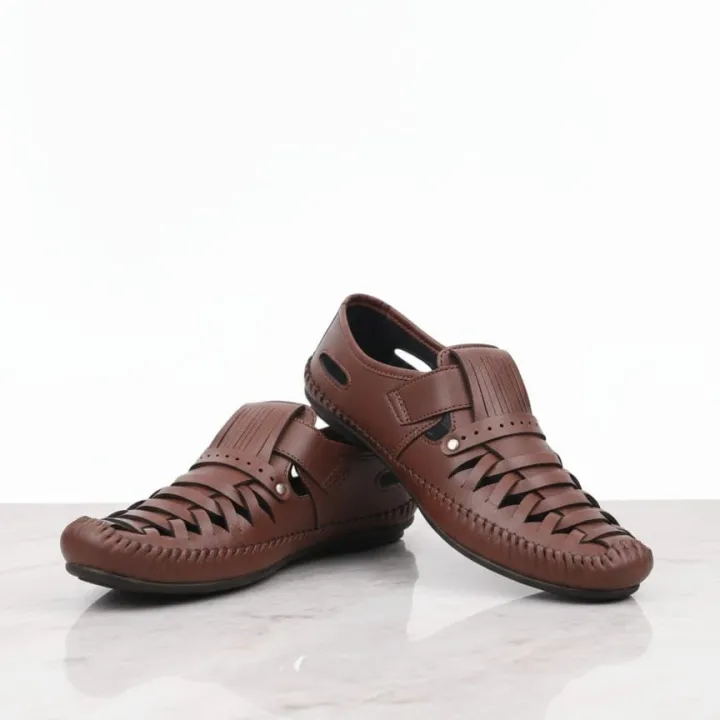 Premium Men's Leather Sandals | Comfortable Breathable Summer Shoes — image 4