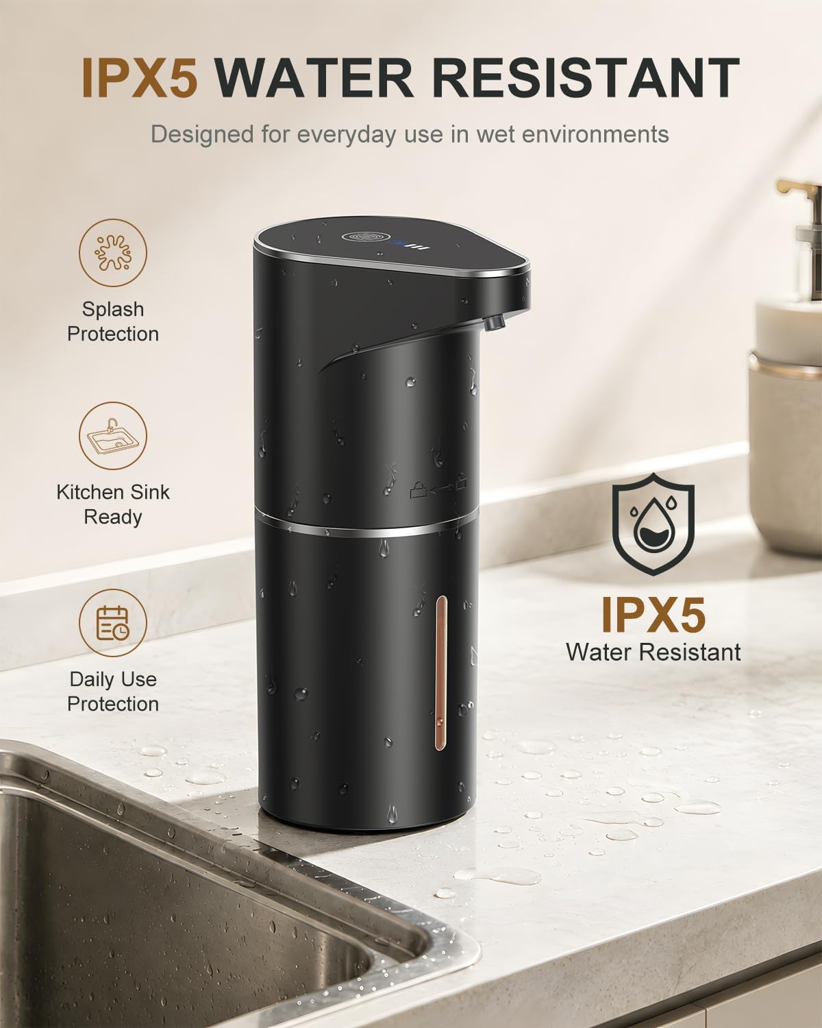 Fantictas Automatic Liquid Soap Dispenser (Black Gel, 350ML) | NK Trends — image 6