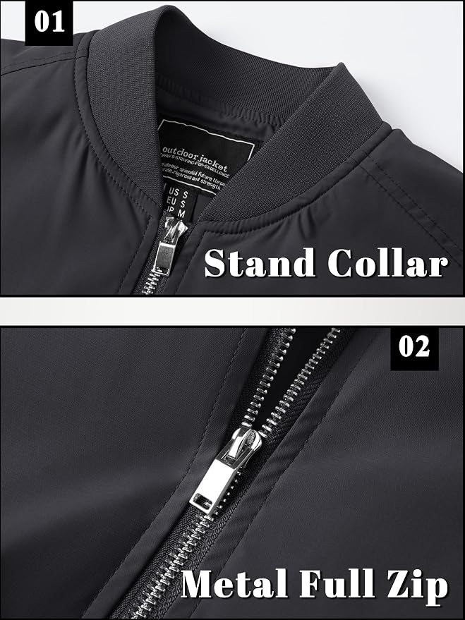 TACVASEN Men's Lightweight Casual Bomber Jacket & Windbreaker | NK Trends — image 5