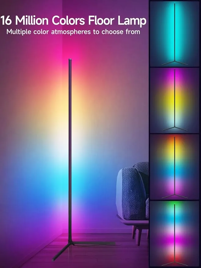 Tyute RGB LED Smart Corner Floor Lamp with Music Sync & App Control — image 6