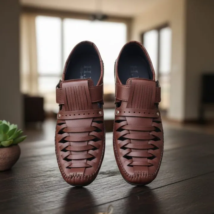 Premium Men's Leather Sandals | Comfortable Breathable Summer Shoes — image 6