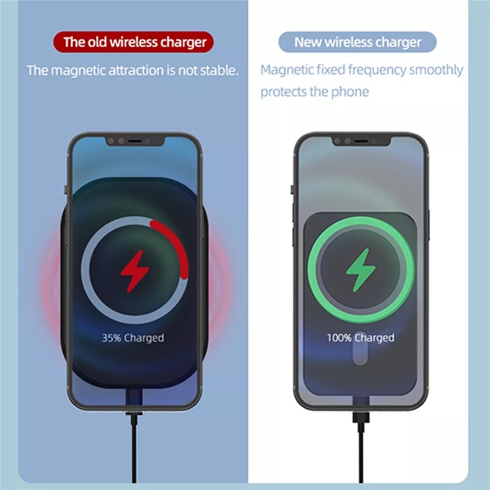 30W Fast Wireless Charger Magnetic Car Phone Holder for iPhone — image 3