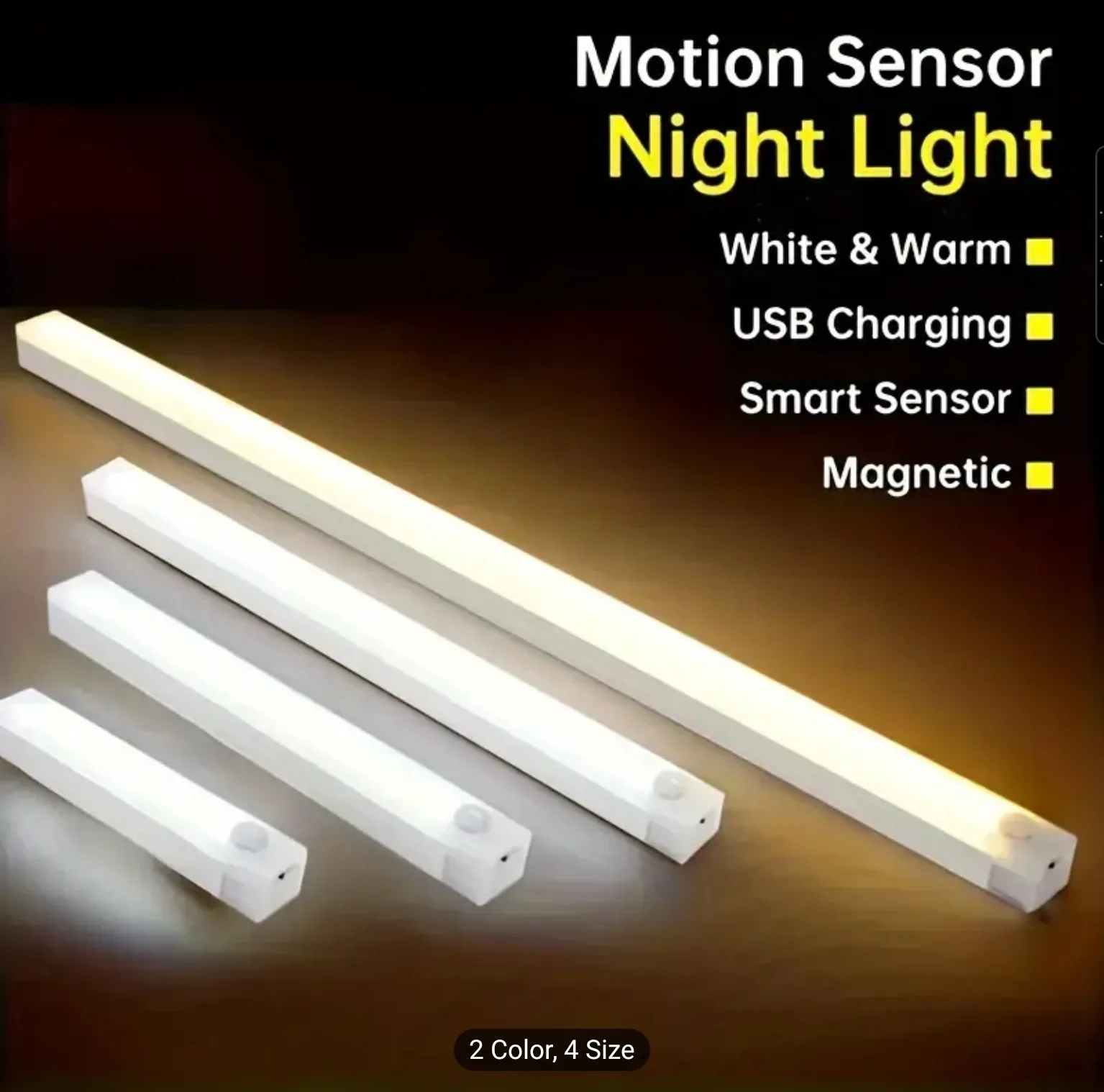 Motion Sensor Night Light Wireless USB Rechargeable LED Lamp | NK Trends Pakistan — image 2