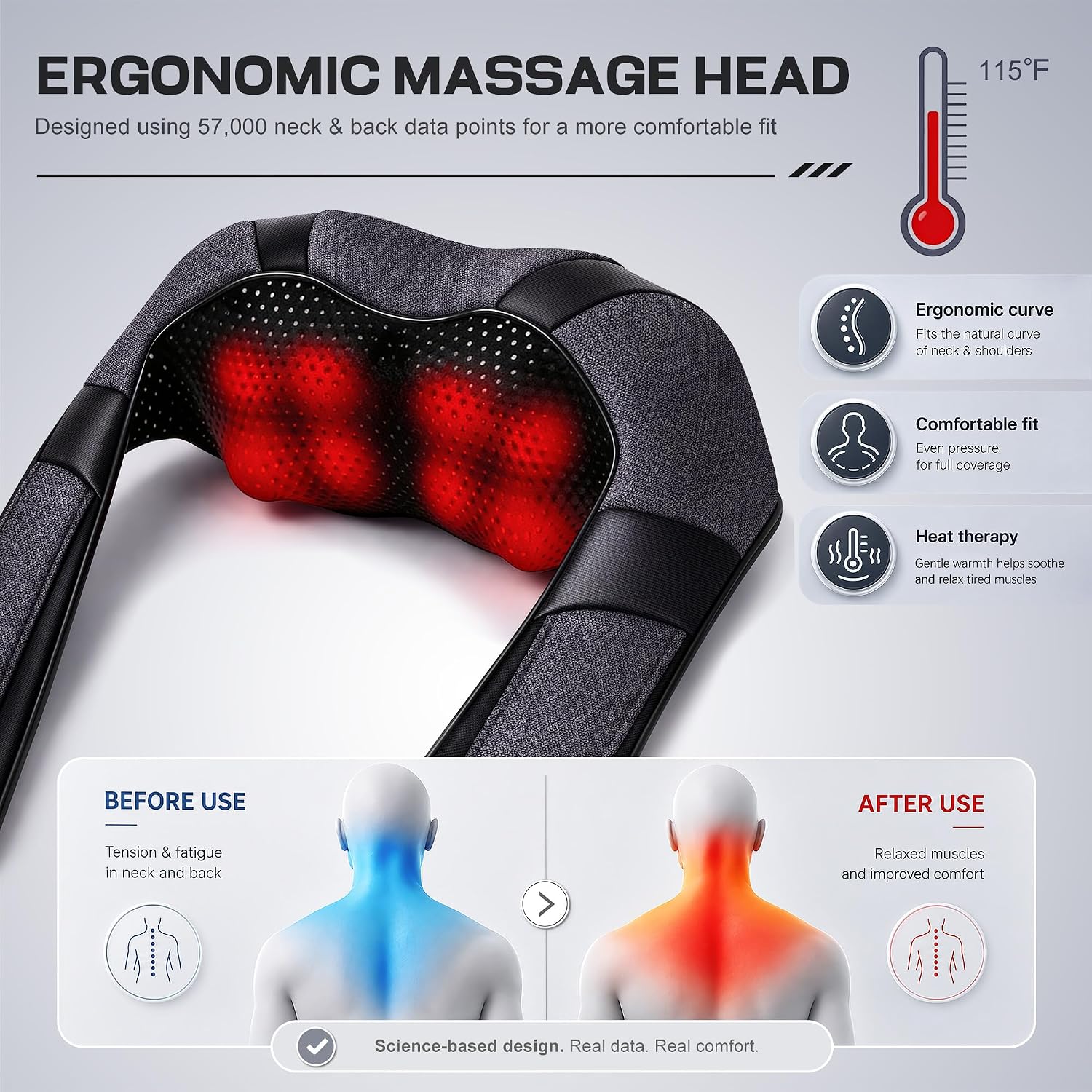 Mirakel Heat Neck Massager for Pain Relief Deep Tissue | NK Trends — image 6