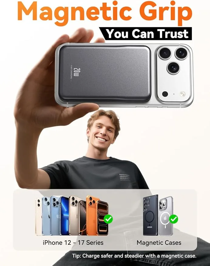 Aobbow 10000mAh Magnetic Wireless Power Bank with 20W USB-C Fast Charging — image 3